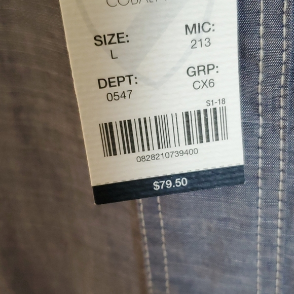 NWT Lg. Cremieux chambray shirt - Picture 3 of 3
